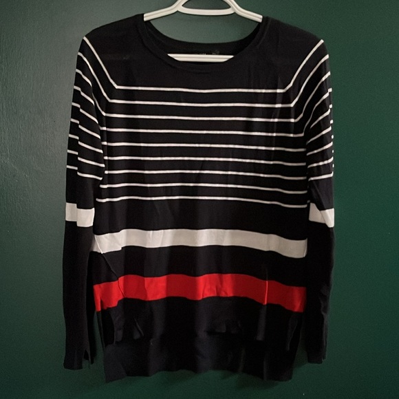 Striped navy blue, white and red top - Picture 2 of 5